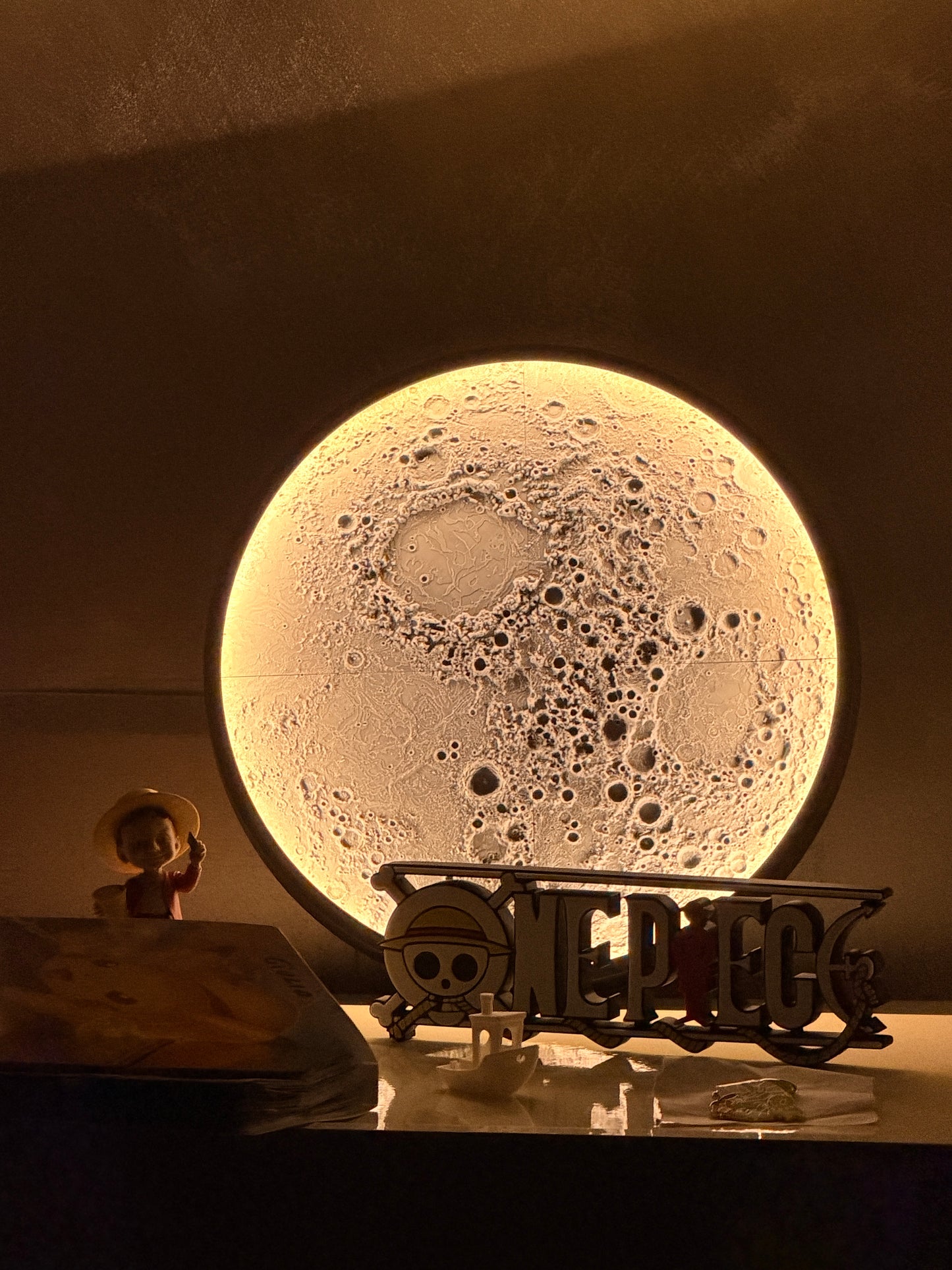 Lampada Luna 3D a Parete/Tavolo