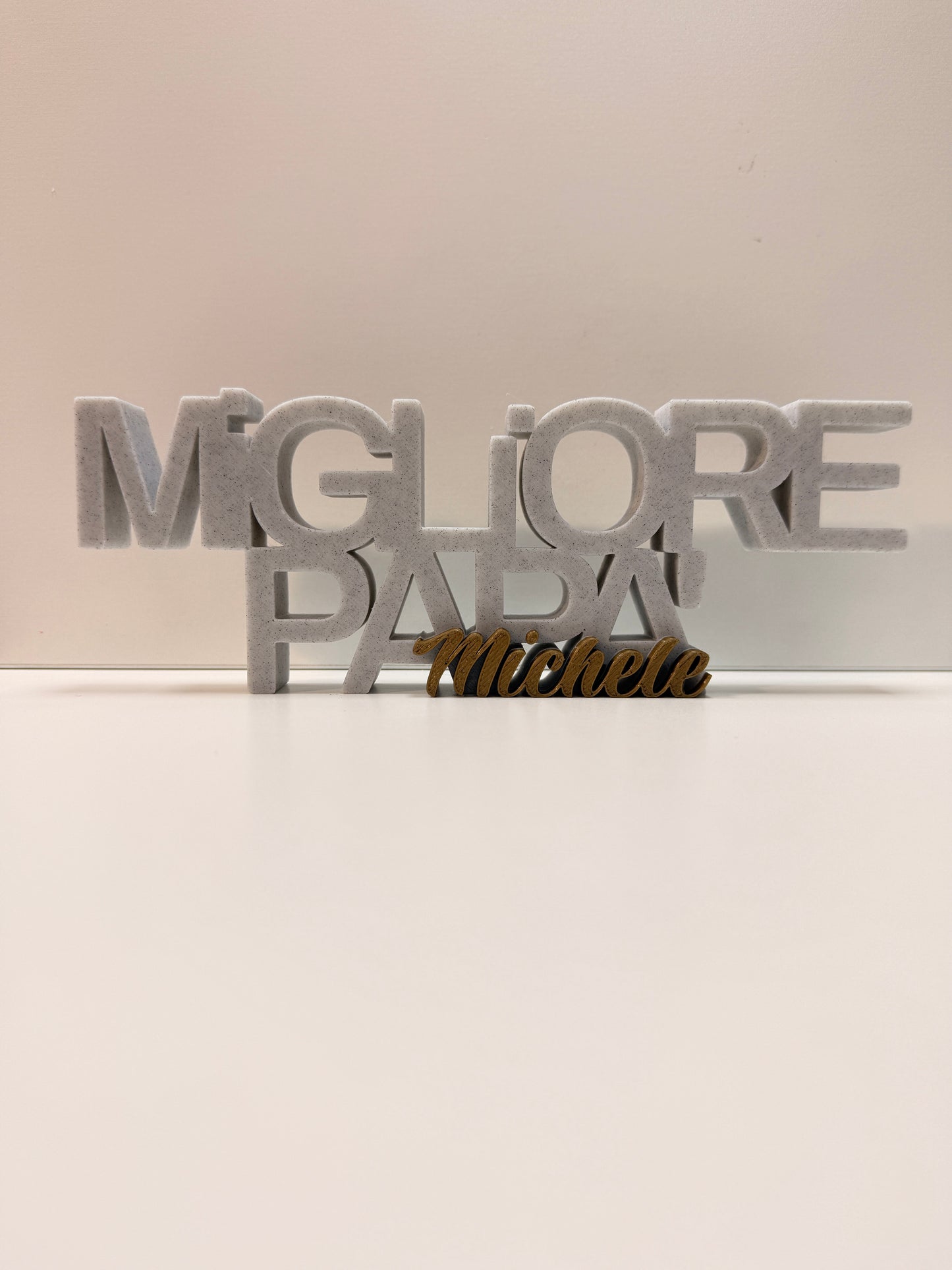 Targhetta Regalo Personalizzata "Migliore PapĂ "