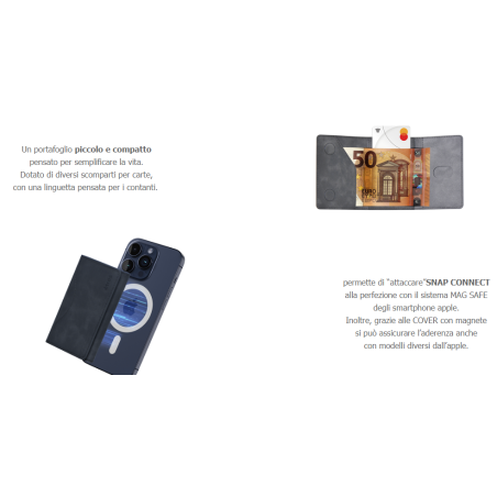 PORTAFOGLIO PORTACARTE MAGNETICO ETRES SMART WALLET BROWN