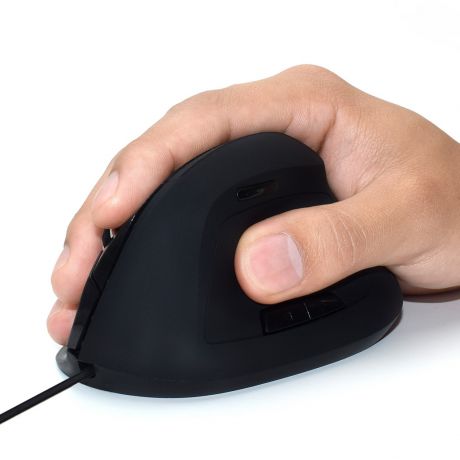 MOUSE USB ERGONOMICO IMPUGNATURA VERT.
