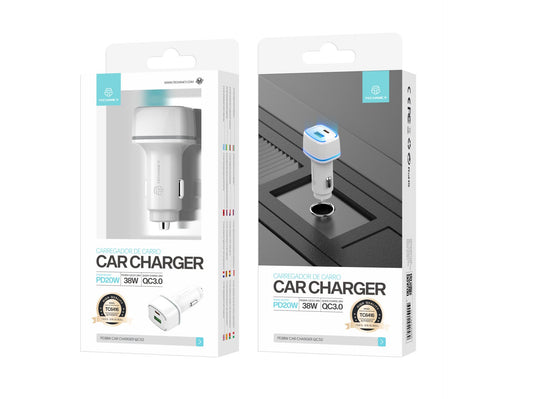 Caricabatteria per auto Techancy
38w;PD20w+QC3.0 1