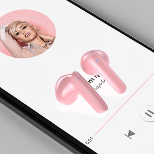 Auricolari TWS BT 5.4 CO01 PZ 3
-CO01-NE pink con comandi touch