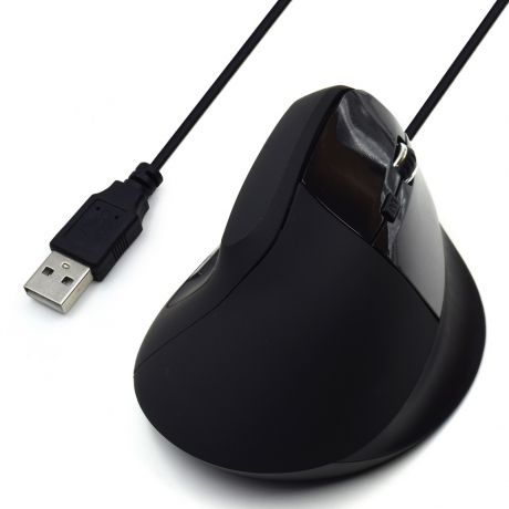 MOUSE USB ERGONOMICO IMPUGNATURA VERT.
