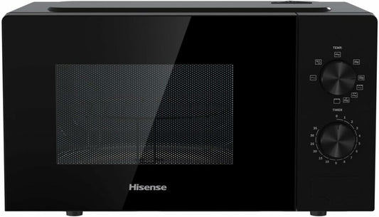 Hisense H20MOBP1G Microonde con Grill, Capacità 20L, 700W di potenza, 900W con Grill, 5 livelli, timer 30 min