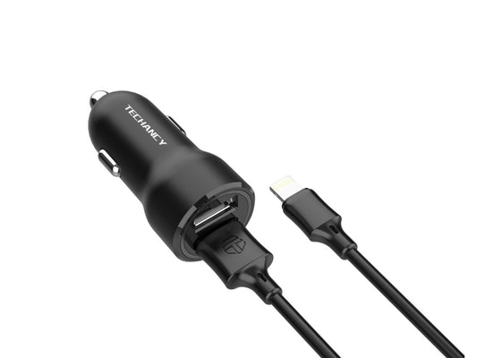 Caricabatteria da auto 2,4 A con
cavo Lightning