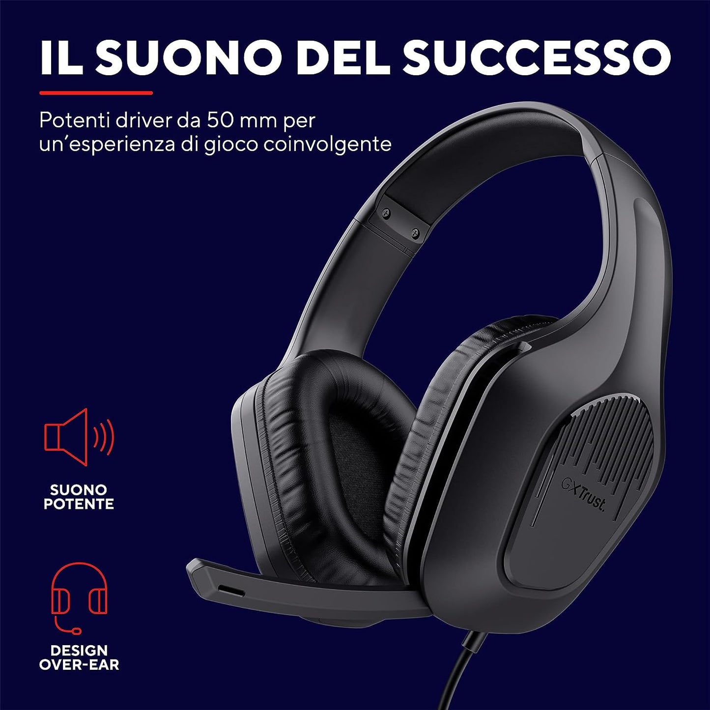 Trust Gaming GXT 415 Zirox Cuffie Gaming