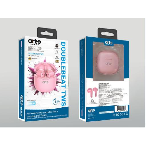 Auricolari TWS BT 5.4 CO01 PZ 3
-CO01-NE pink con comandi touch