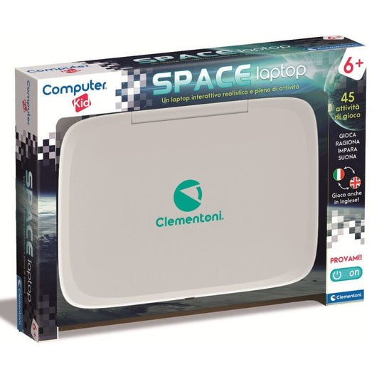 CLEMENTONI COMPUTER KID SPACE LAPTOP
EDUCATIVO PARLANTE 45 ATTIVITA' INTERATTIVE
GIOCO ELETTRONICO PER IMPARARE LETTERE NUMEI E PAROLE