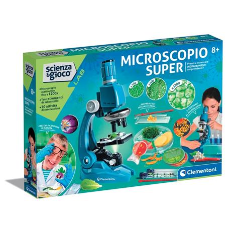 CLEMENTONI MICROSCOPIO SUPER CON LUCE
REGOLABILE