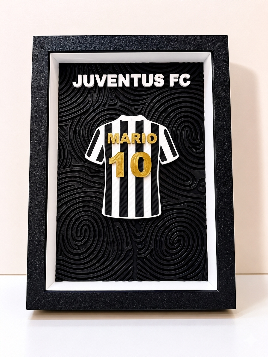 Quadro 3D Maglia Calcio Personalizzabile