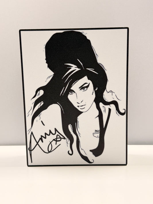 Quadro in Scatola Luminosa a LED di Amy Winehouse