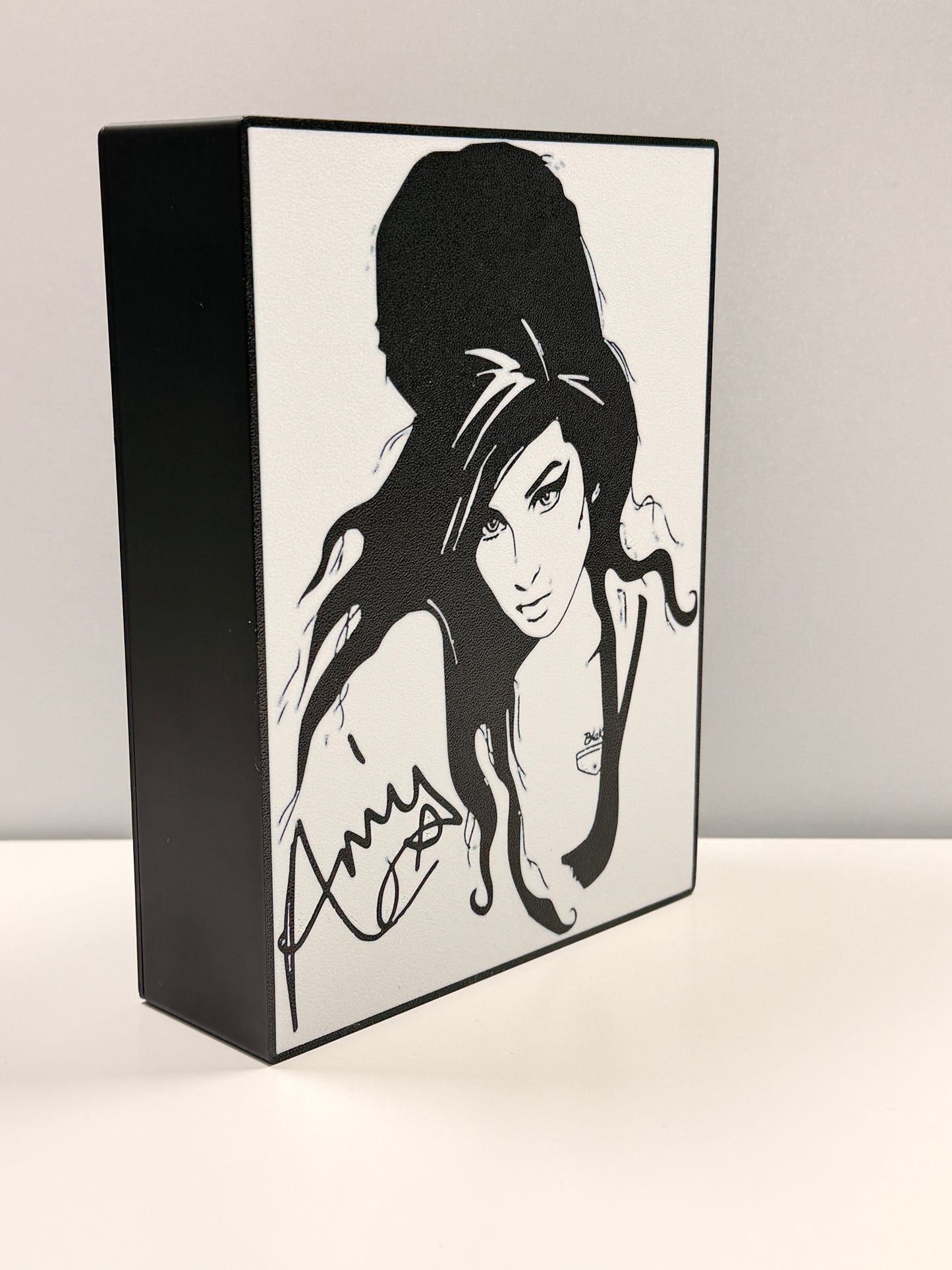 Quadro in Scatola Luminosa a LED di Amy Winehouse