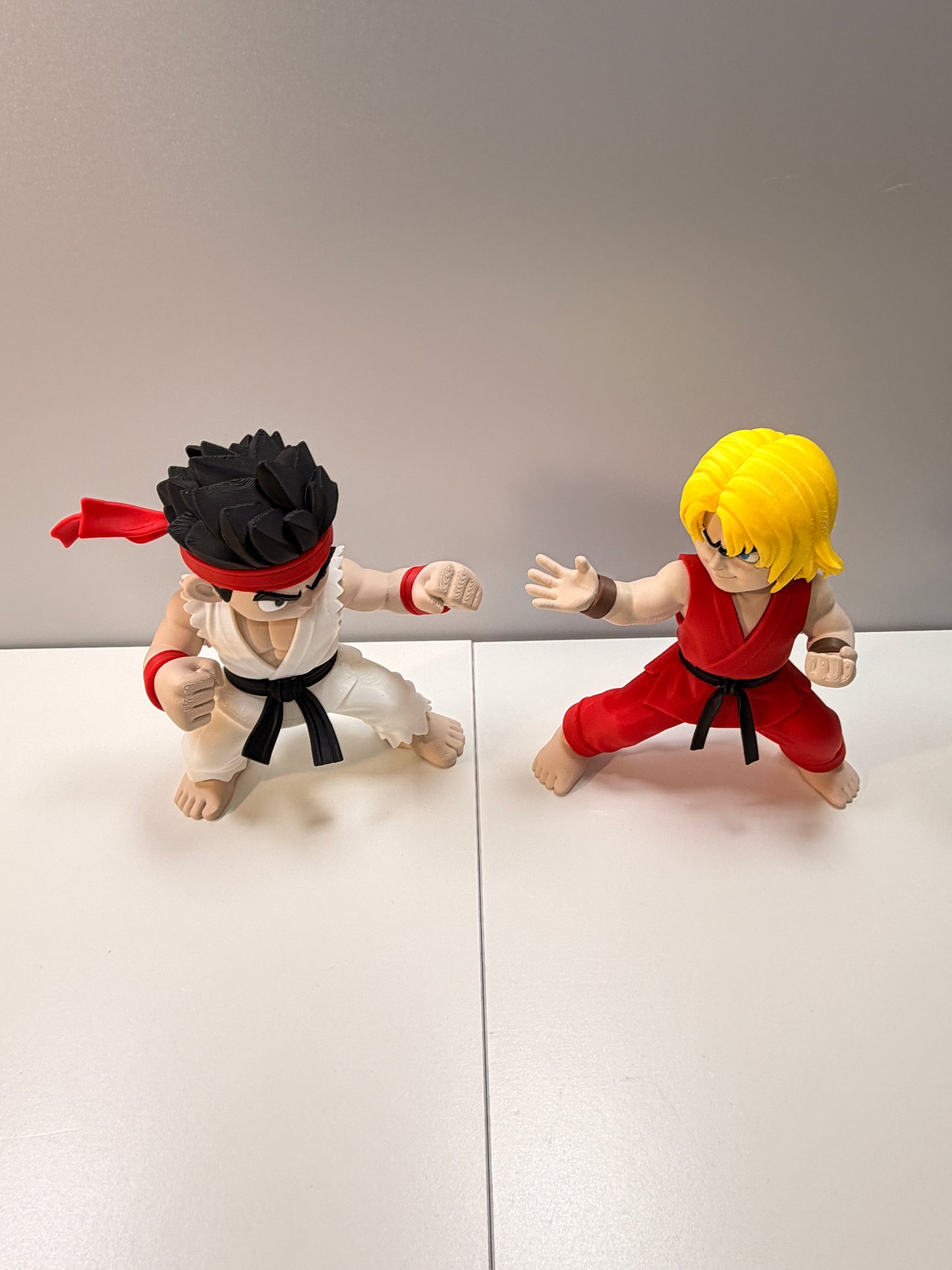 Statuette Street Fighter (Ryu & Ken) in Stile Chibi