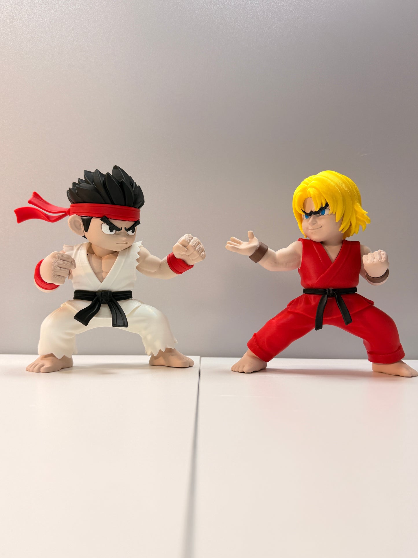 Statuette Street Fighter (Ryu & Ken) in Stile Chibi