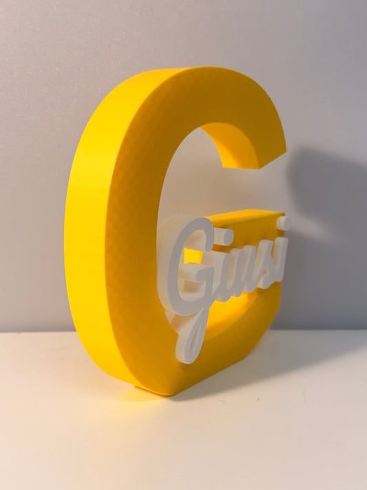 Lettera "G" Personalizzata in 3D "Giusi"