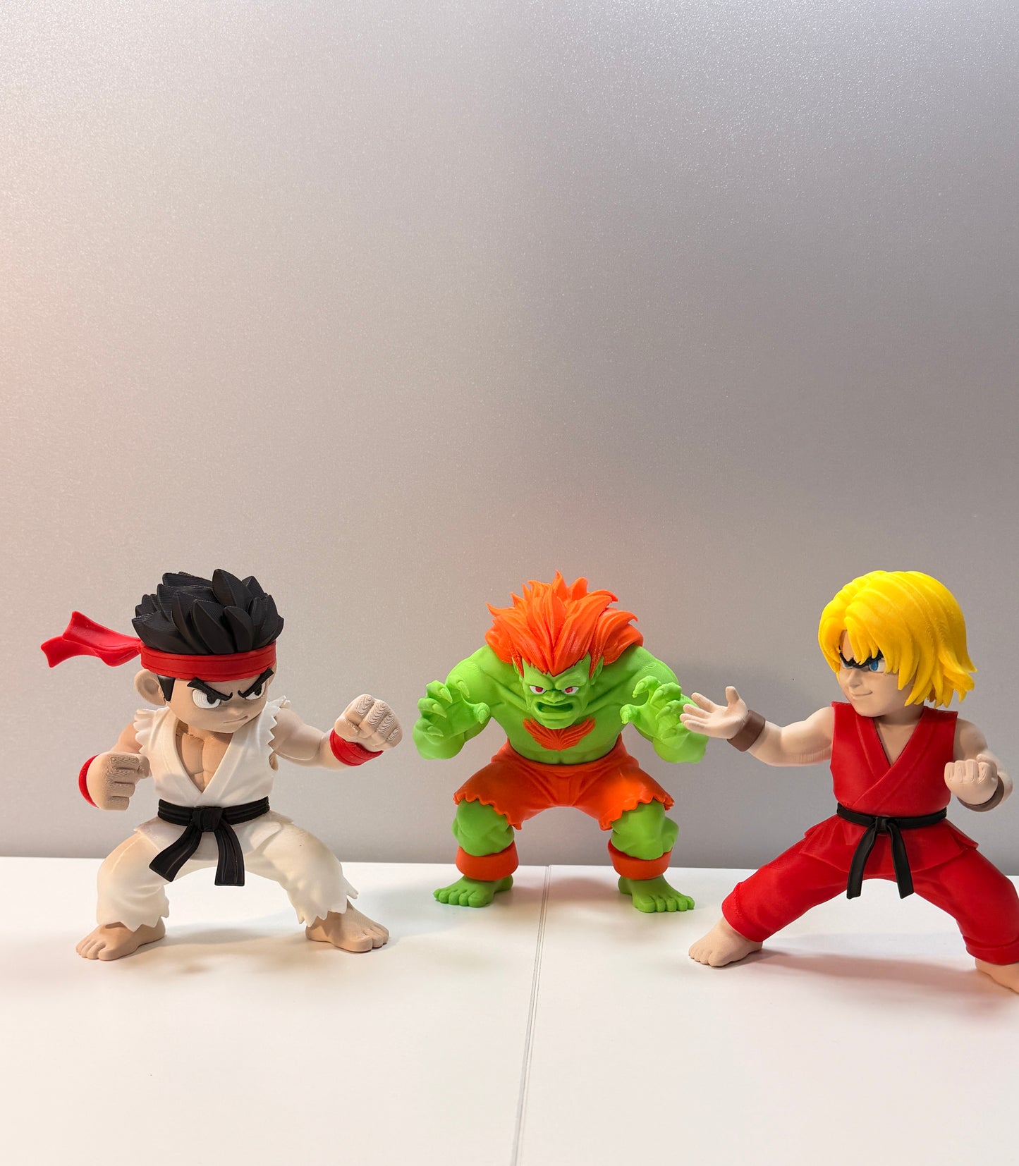 Statuette Street Fighter (Ryu & Ken) in Stile Chibi