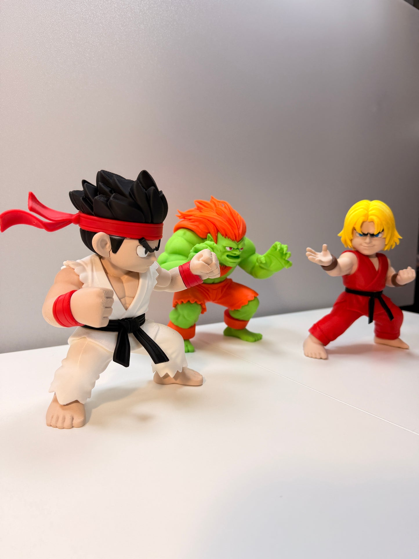 Statuette Street Fighter (Ryu & Ken) in Stile Chibi