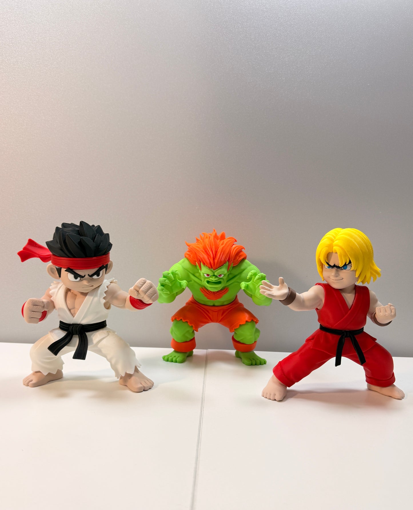 Statuette Street Fighter (Ryu & Ken) in Stile Chibi