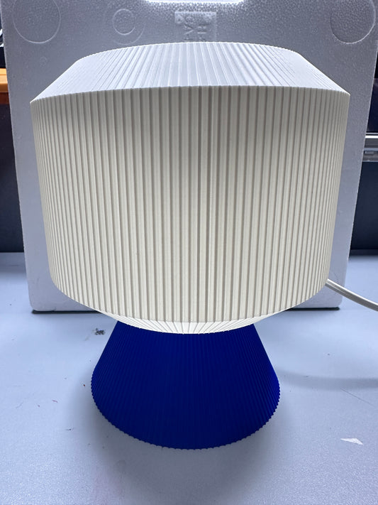 Lampada da Tavolo Design Moderno Blu e Bianca