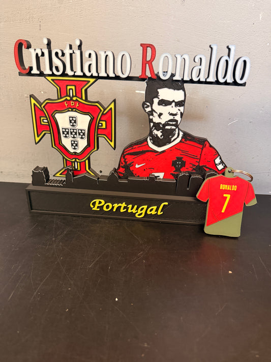 Stand Cristiano Ronaldo Portogallo in Stampa 3D