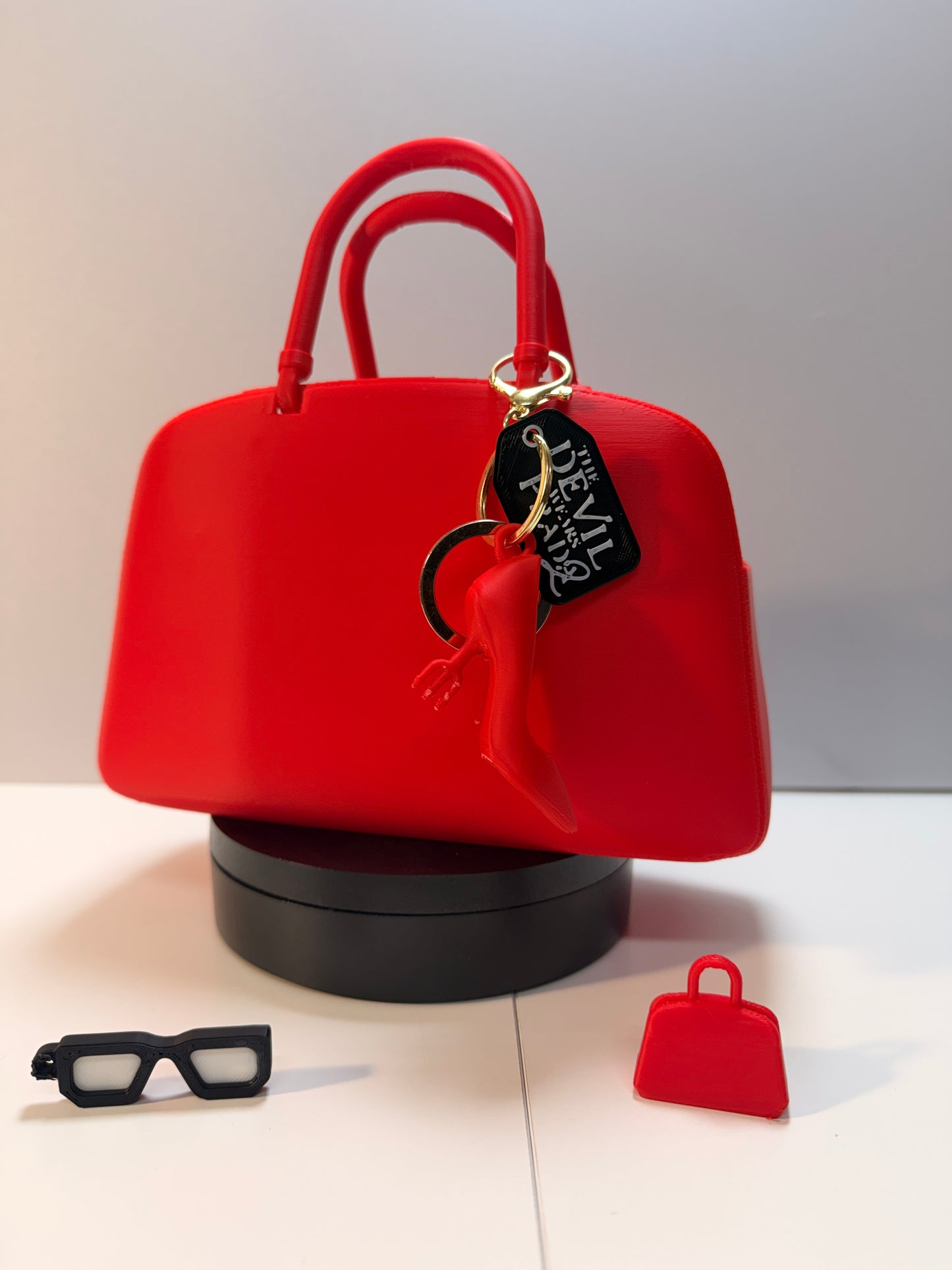 Set "Il Diavolo Veste Prada" in Stampa 3D – Borsa Organizer, Portachiavi e Accessori