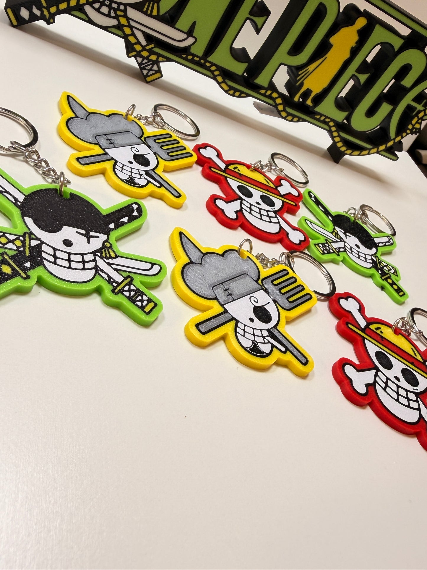 Portachiavi One Piece – Stampa 3D Multicolore di Alta Qualità