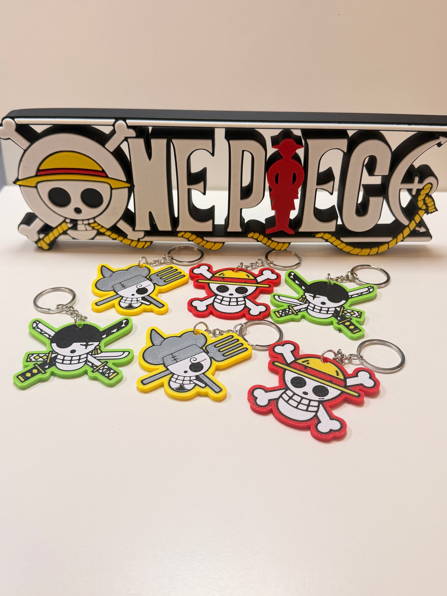 Portachiavi One Piece – Stampa 3D Multicolore di Alta Qualità