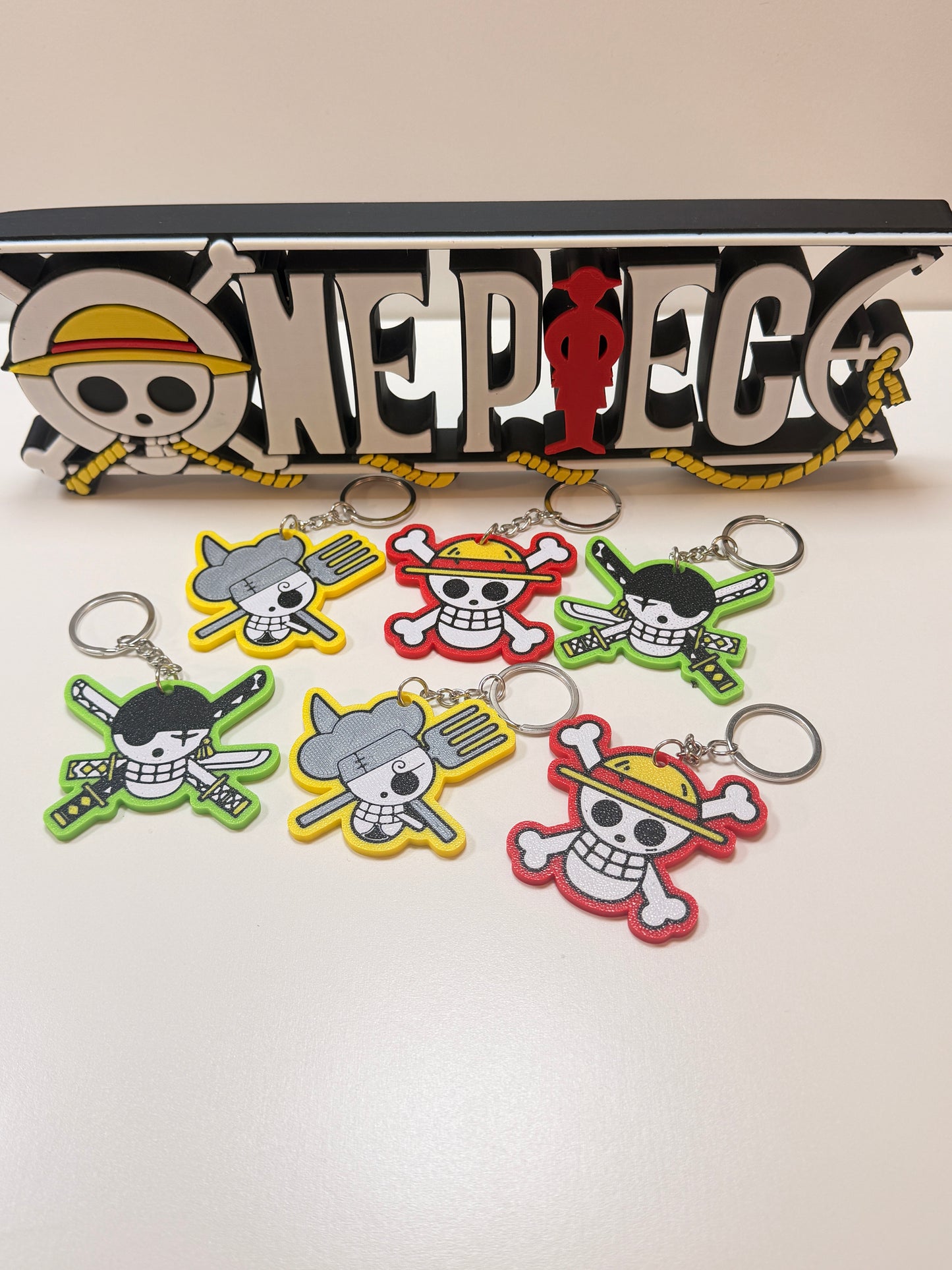 Portachiavi One Piece – Stampa 3D Multicolore di Alta Qualità