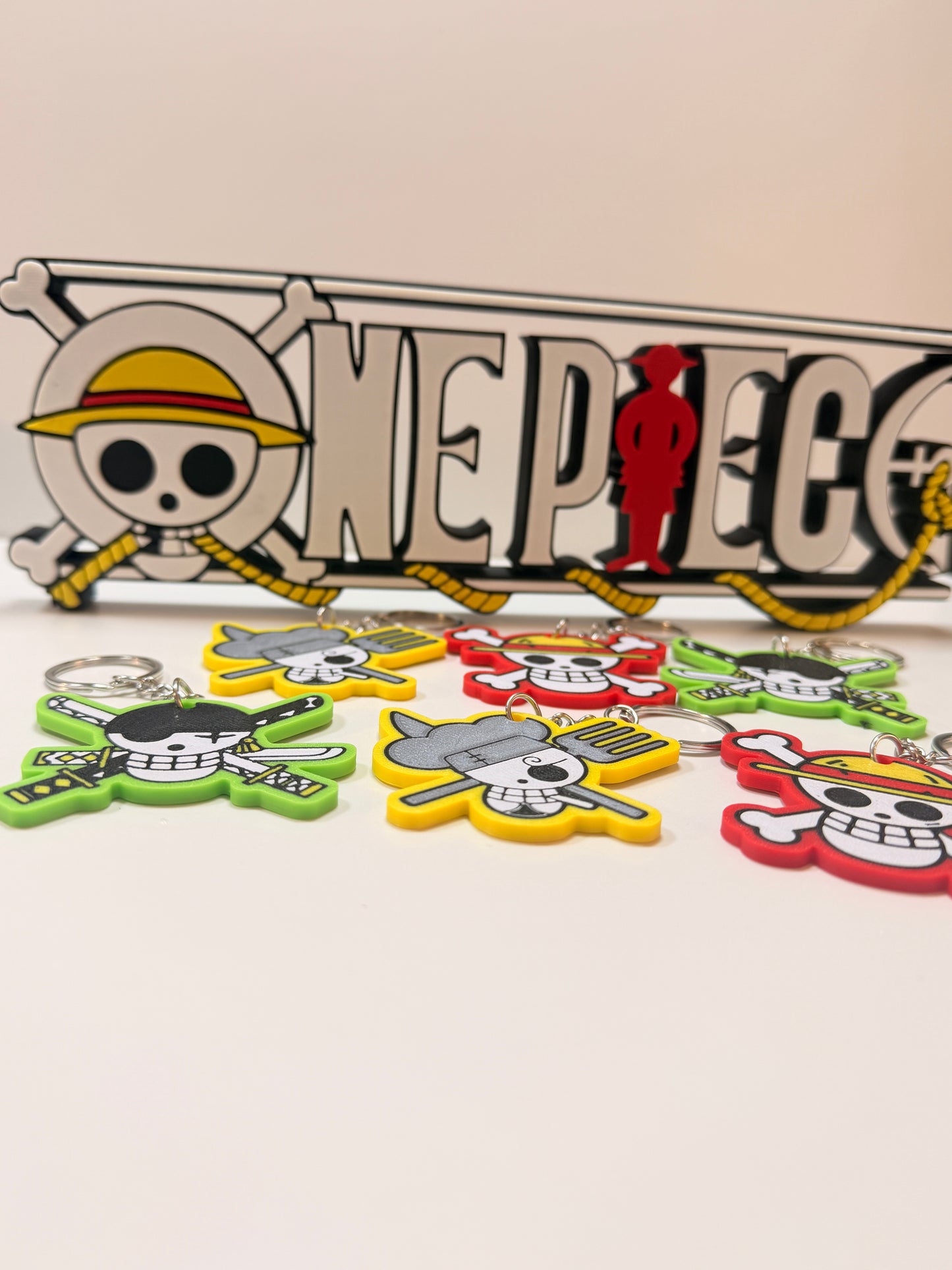 Portachiavi One Piece – Stampa 3D Multicolore di Alta Qualità