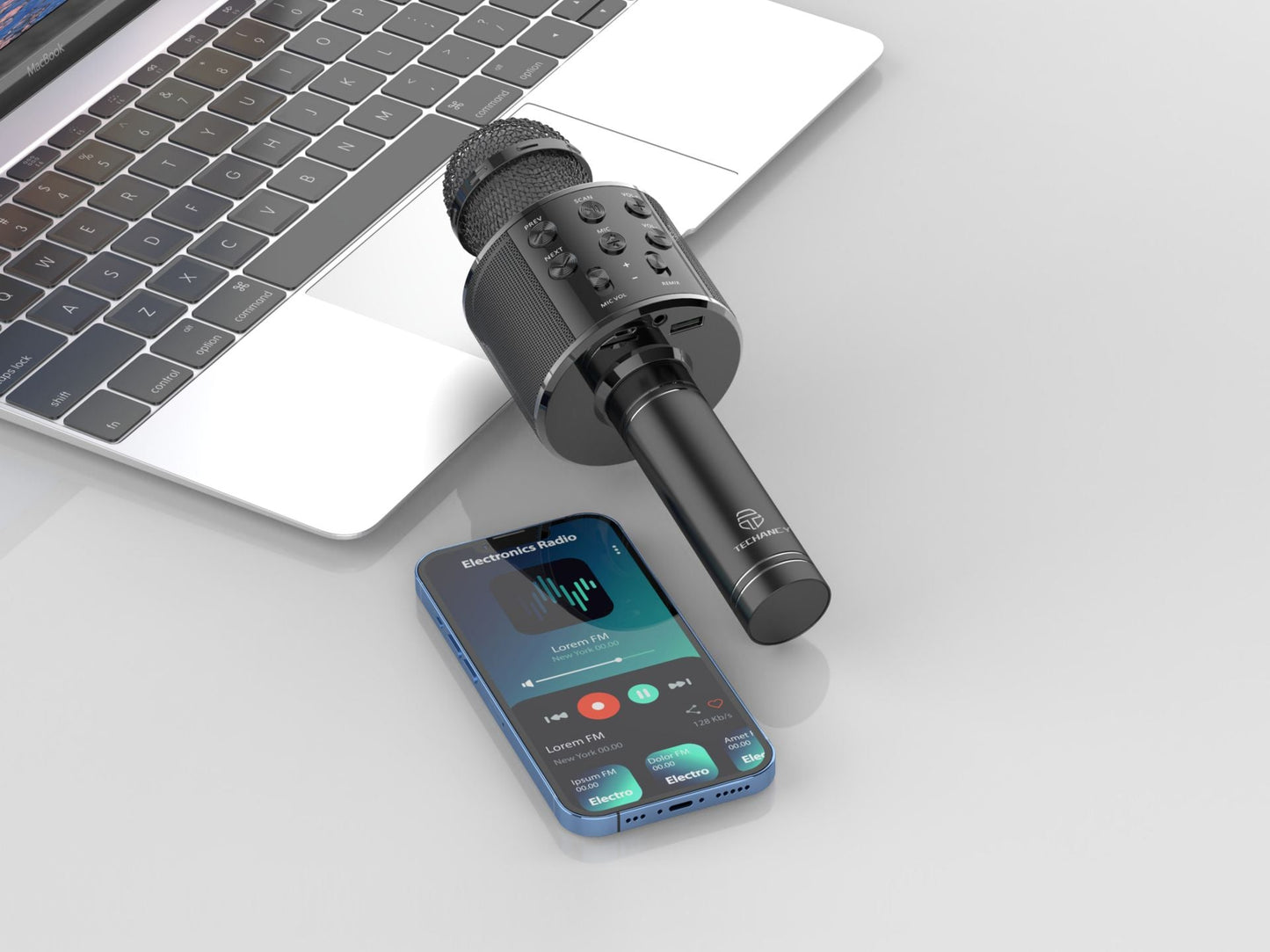 MICROFONO BLUETOOTH PORTATILE PER KARAOKE
