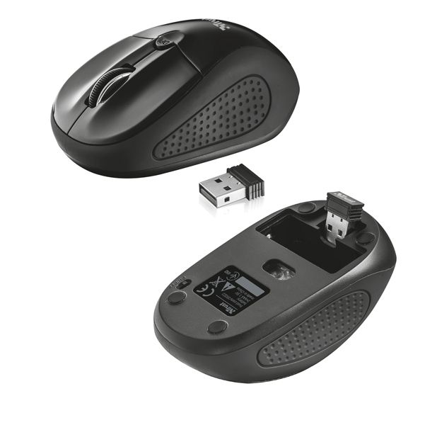 MOUSE OTTICO TRUST WIRELESS CON 3
PULSANTI NERO