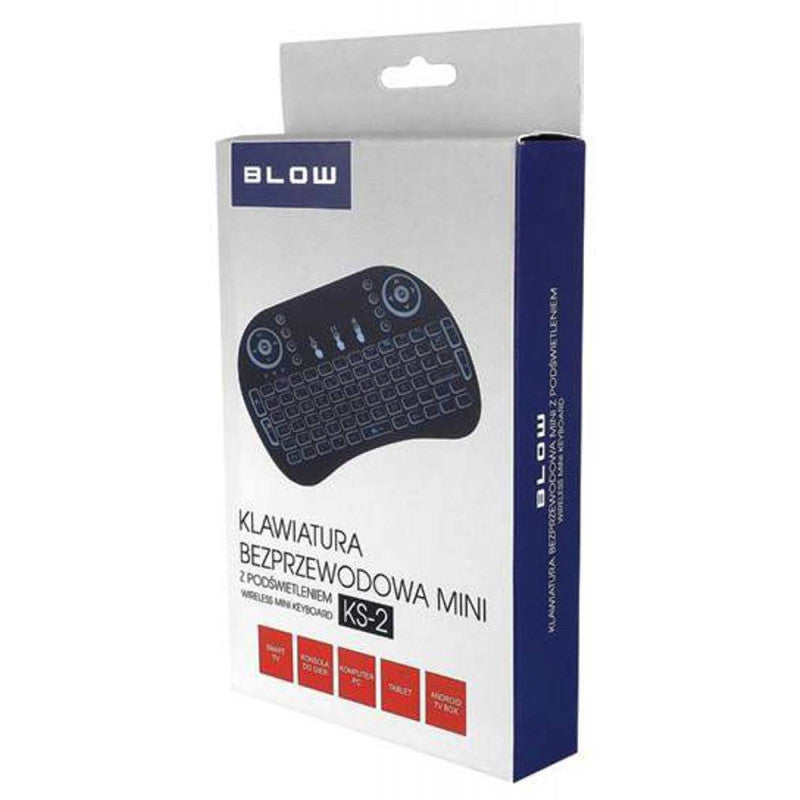 TASTIERA WIRELESS MINI KS-2 CON TOUCHPAD E LUCI LED