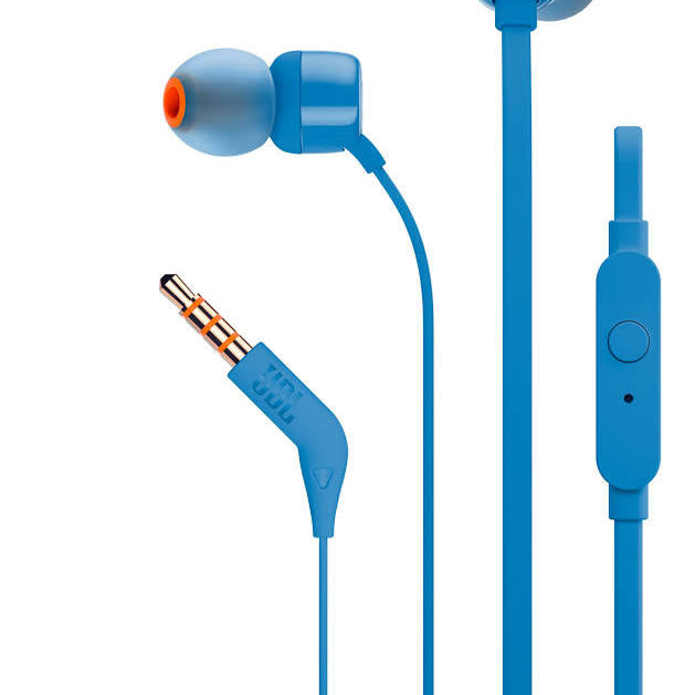 Auricolari con microfono JBL BASS  blu Tune 110